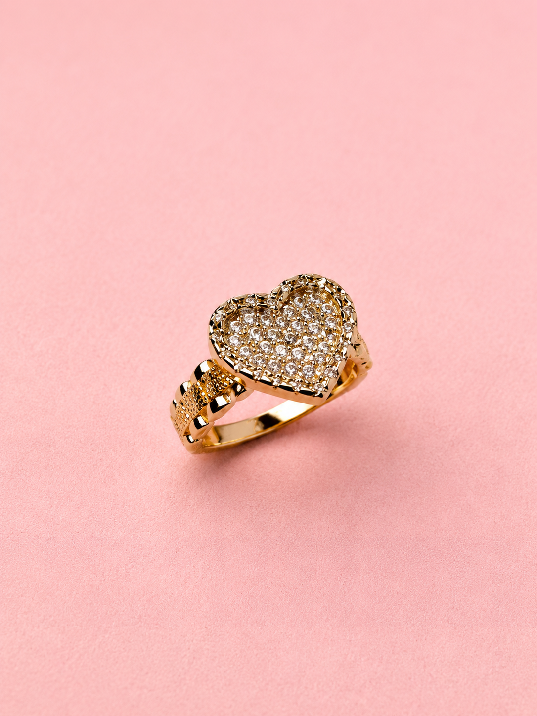 white stone heart shaped ring